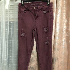 Purple distressed jegging - sz 7